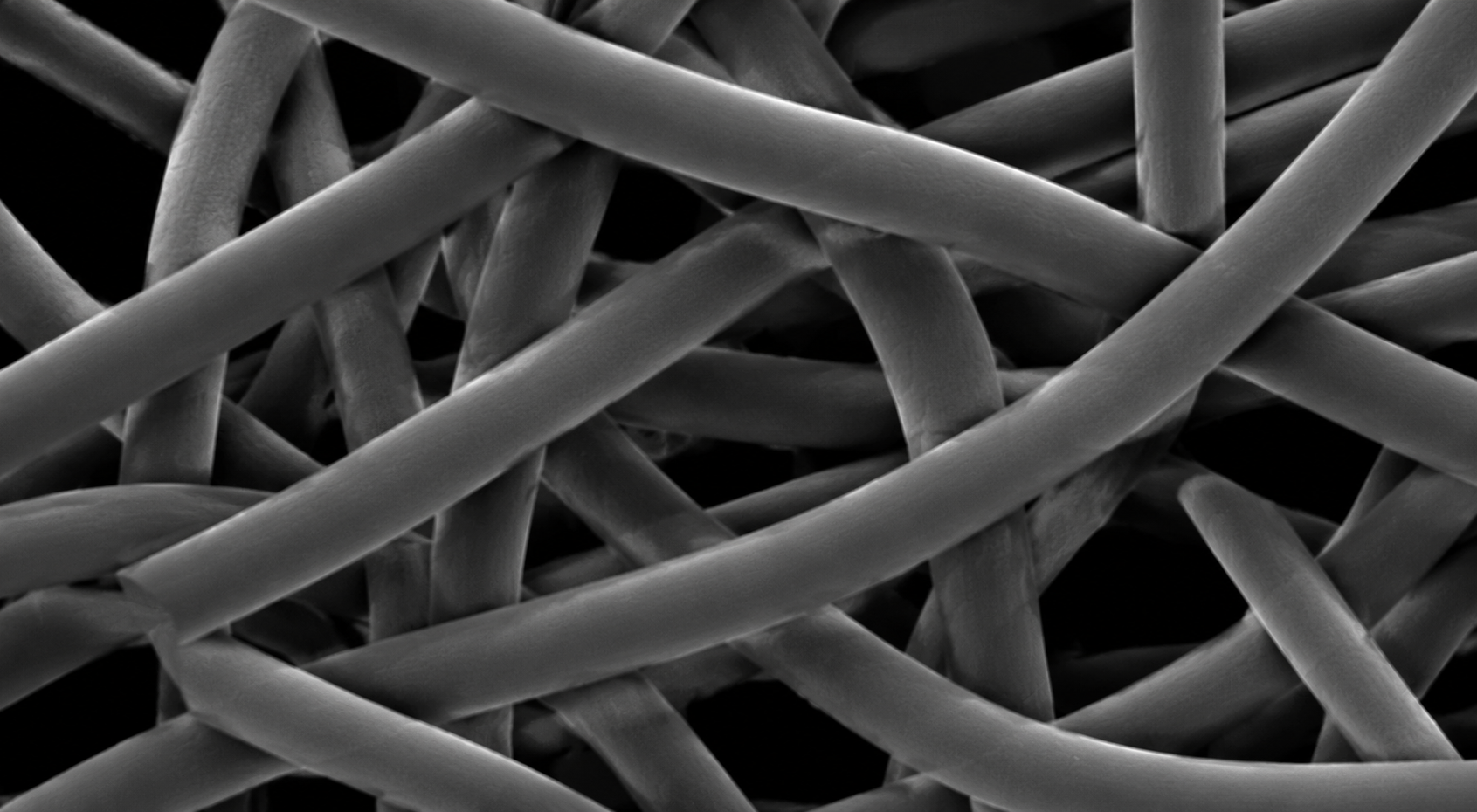 Conceptual fibrous filtration structure illustrating MACROCORE media architecture